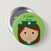 かわいいSt.の水田のナースのマンガのキャラクタ 缶バッジ (正面&裏面)