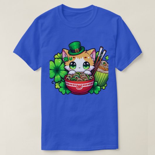 かわいいSt patricks dayアイリッシュラーメン子猫たち|過去記事 Tシャツ (デザイン正面)