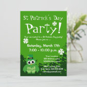 かわいいSt patricks dayパーティの招待状 カスタマイズ |  招待状 (スタンド正面)