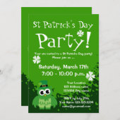 かわいいSt patricks dayパーティの招待状 カスタマイズ |  招待状 (正面/裏面)