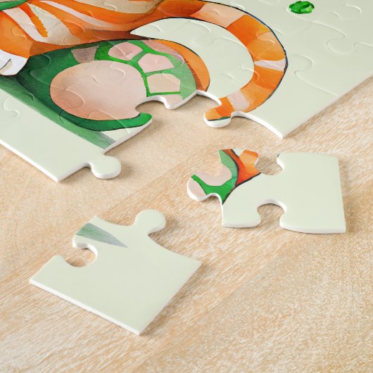 かわいいSt patricks day猫 ジグソーパズル (側面)
