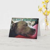 かわいいstaffyカスタマイズ挨拶状 カード (黄色い花)