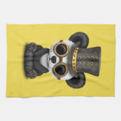 かわいいSteampunkのベビーのパンダの小熊 キッチンタオル (横)