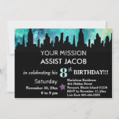 *～*かわいいSUPERHEROS子供の誕生日パーティー 招待状 (裏面)