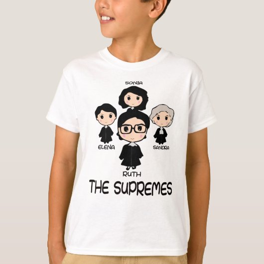 かわいいSUPREMESの最高裁裁判官RBG Tシャツ (正面)