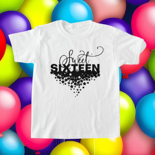 かわいいsweet sixteenの女の子誕生日 tシャツ