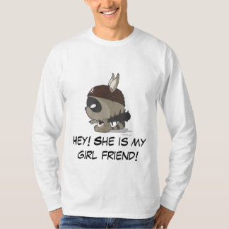 かわいいTシャツの海賊アライグマのマンガのキャラクタのティー Tシャツ