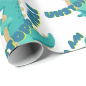 かわいいTレックスとやる気を起こさせる引用文 ラッピングペーパー (ロールコーナー)