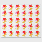 かわいいTレックスの恐竜愛! ラッピングペーパー (フラット)