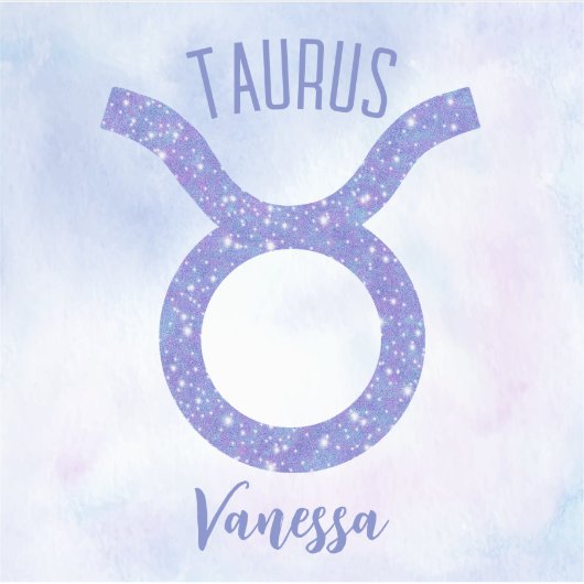 かわいいTaurus星占いサインノートパソパーソナライズされたコン シール (正面)