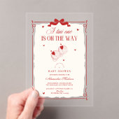 かわいいTini Oneは赤ちゃんシャワーの途中にある アクリル招待状 (インサイチュ (ポータブル))