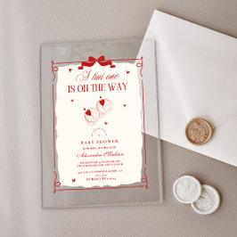 かわいいTini Oneは赤ちゃんシャワーの途中にある アクリル招待状