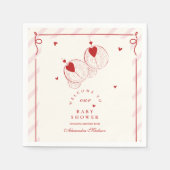 かわいいTini Oneは赤ちゃんシャワーの途中にある スタンダードカクテルナプキン (正面)