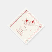 かわいいTini Oneは赤ちゃんシャワーの途中にある スタンダードカクテルナプキン (角)