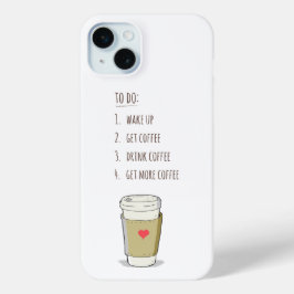 かわいいTo-DoコーヒーリストiPhoneケース iPhone 15 Miniケース