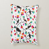 かわいいtoucan鳥の熱帯イラストレーション アクセントクッション (裏面(縦))