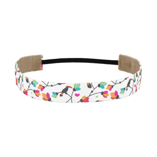 かわいいtoucan鳥の熱帯イラストレーション アスレチックヘッドバンド (正面)