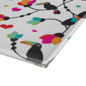 かわいいtoucan鳥の熱帯イラストレーション カッティングボード (角)