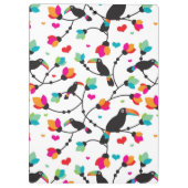 かわいいtoucan鳥の熱帯イラストレーション クリップボード (裏面)