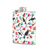 かわいいtoucan鳥の熱帯イラストレーション フラスク (左)