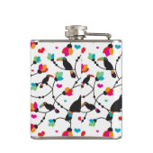 かわいいtoucan鳥の熱帯イラストレーション フラスク (裏面)