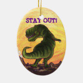 かわいいTRexの天地個人的な部屋の装飾 セラミックオーナメント (裏面)