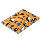 かわいいUFOエイリアンの宇宙船、惑星、銀河のシームレス ノートブック (左側)