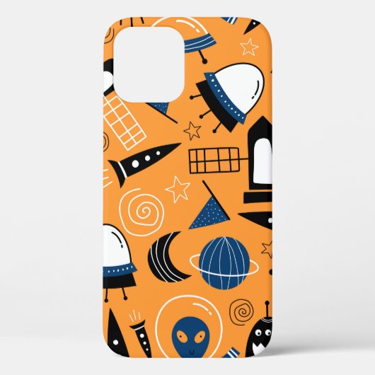 かわいいufoエイリアン宇宙船,惑星,銀河系船 Case-Mate iPhoneケース (裏面)