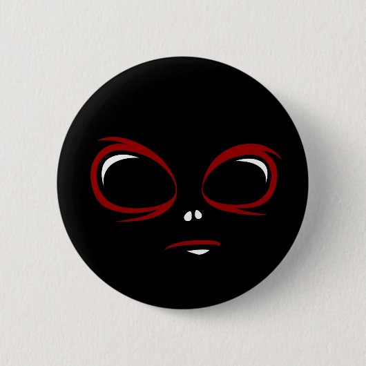 かわいいUFO顔モンスター 缶バッジ (正面)