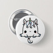 かわいいUnicorn（背景を変更する！） 缶バッジ (正面&裏面)