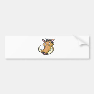 かわいいWarthogの漫画のワイシャツ バンパーステッカー