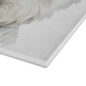 かわいいWestieは芸術のガラスまな板の後をつけます カッティングボード (角)