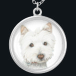 かわいいWestie犬のネックレス シルバープレートネックレス<br><div class="desc">westieの恋人のため!</div>