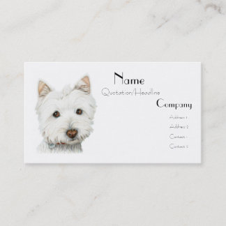かわいいWestie犬の名刺 名刺