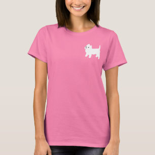 かわいいWestie -ウエスト・ハイランド・ホワイト・テリア Tシャツ