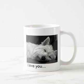 かわいいWestie (西の高地テリア)犬のマグ コーヒーマグカップ