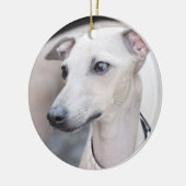 かわいいWhippet セラミックオーナメント (左)