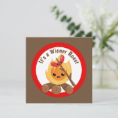 かわいいwienerローストパーティの招待状情報を追加 招待状 (スタンド正面)