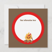 かわいいwienerローストパーティの招待状情報を追加 招待状 (裏面)