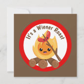 かわいいwienerローストパーティの招待状情報を追加 招待状 (正面)