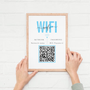 かわいいWIFIネットワークパスワード QRコード ポスター