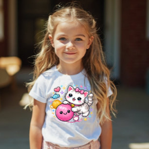 かわいいY2Kキティスパークル幼児Tシャツ トドラーTシャツ
