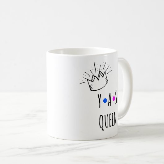 かわいいYASの女王の体の確実 コーヒーマグカップ (正面右)