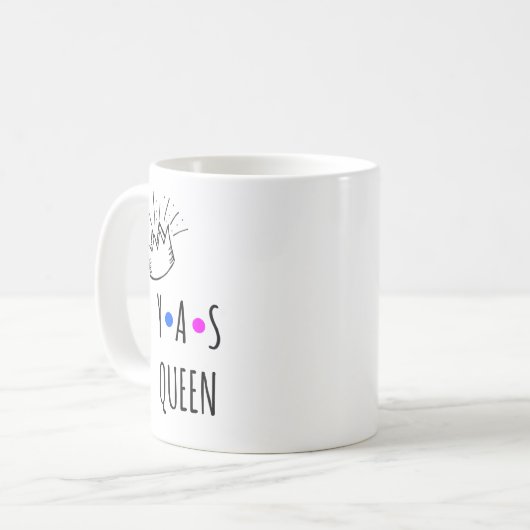 かわいいYASの女王の体の確実 コーヒーマグカップ (正面左)