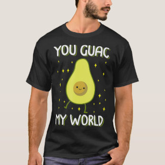 かわいいYou Guac私の世界アボカドバレンタインデーギフト Tシャツ