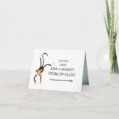 かわいおもしろいいお猿さんビジネススーツ21歳誕生日  カード (正面)