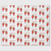 かわいおもしろいいちご愛 ラッピングペーパー (フラット)