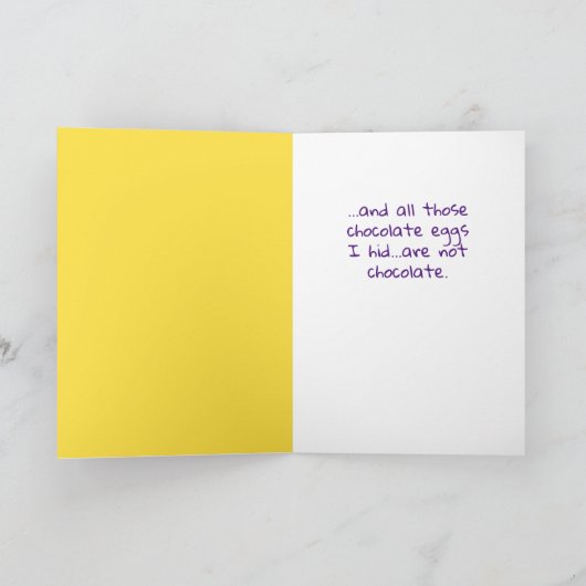 かわいおもしろいいイースター豚と耳の写真付き カード (内部)