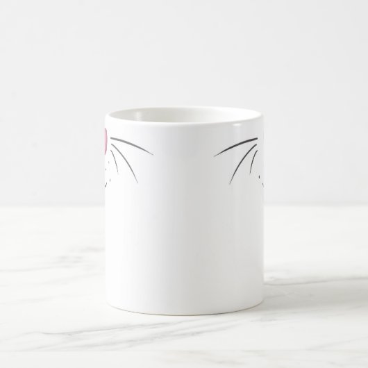 かわいおもしろいいウサギの鼻絵文字 コーヒーマグカップ (中央)