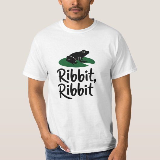 かわいおもしろいいカエルのデザイン Tシャツ (正面)